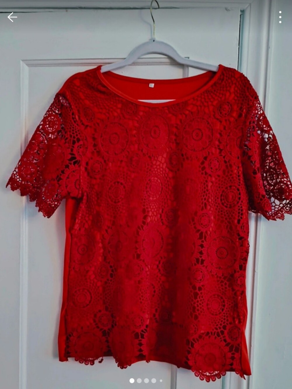 Bright Red Cut Out Top